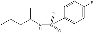 4-fluoro-N-(1-methylbutyl)benzenesulfonamide 结构式