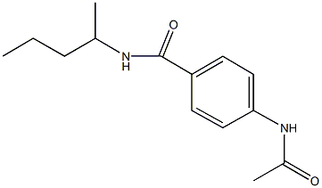 4-(acetylamino)-N-(1-methylbutyl)benzamide Structure