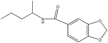 N-(1-methylbutyl)-1,3-benzodioxole-5-carboxamide Structure