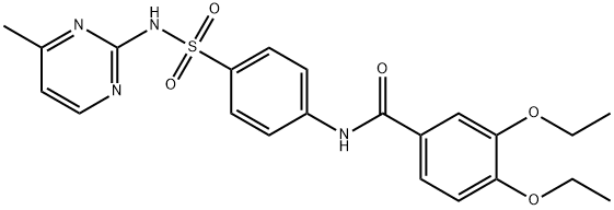 3,4-diethoxy-N-(4-{[(4-methylpyrimidin-2-yl)amino]sulfonyl}phenyl)benzamide 化学構造式