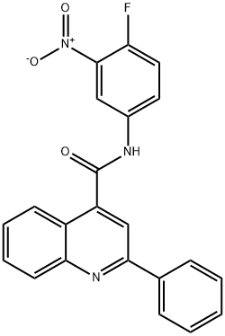 N-{4-fluoro-3-nitrophenyl}-2-phenyl-4-quinolinecarboxamide Structure