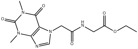 ethyl {[(1,3-dimethyl-2,6-dioxo-1,2,3,6-tetrahydro-7H-purin-7-yl)acetyl]amino}acetate Structure