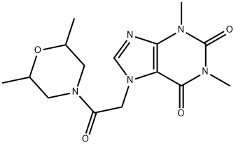 7-[2-(2,6-dimethyl-4-morpholinyl)-2-oxoethyl]-1,3-dimethyl-3,7-dihydro-1H-purine-2,6-dione|
