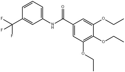 3,4,5-triethoxy-N-[3-(trifluoromethyl)phenyl]benzamide Struktur