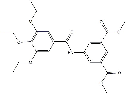 dimethyl 5-[(3,4,5-triethoxybenzoyl)amino]isophthalate 化学構造式