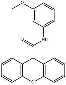 N-(3-methoxyphenyl)-9H-xanthene-9-carboxamide Structure