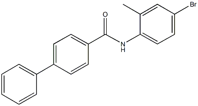 N-(4-bromo-2-methylphenyl)[1,1'-biphenyl]-4-carboxamide 结构式