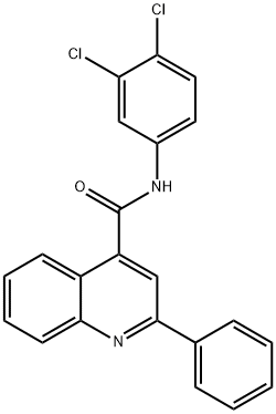 N-(3,4-dichlorophenyl)-2-phenyl-4-quinolinecarboxamide 结构式