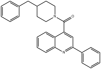 4-[(4-benzyl-1-piperidinyl)carbonyl]-2-phenylquinoline Struktur
