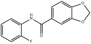 N-(2-fluorophenyl)-1,3-benzodioxole-5-carboxamide Struktur
