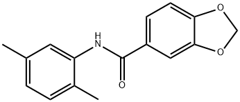 N-(2,5-dimethylphenyl)-1,3-benzodioxole-5-carboxamide 结构式