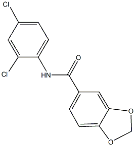 N-(2,4-dichlorophenyl)-1,3-benzodioxole-5-carboxamide Struktur