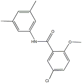 5-chloro-N-(3,5-dimethylphenyl)-2-methoxybenzamide,349417-38-5,结构式