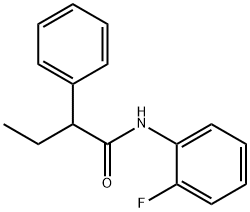 N-(2-fluorophenyl)-2-phenylbutanamide Struktur