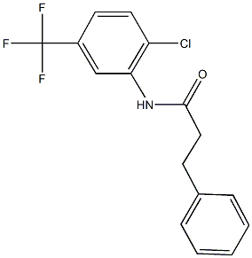 N-[2-chloro-5-(trifluoromethyl)phenyl]-3-phenylpropanamide Struktur