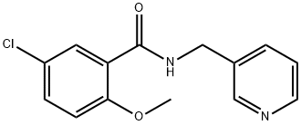 5-chloro-2-methoxy-N-(3-pyridinylmethyl)benzamide 结构式