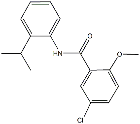 5-chloro-N-(2-isopropylphenyl)-2-methoxybenzamide,349424-41-5,结构式