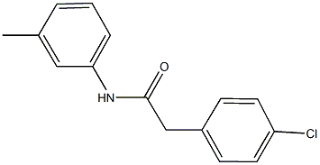 2-(4-chlorophenyl)-N-(3-methylphenyl)acetamide 结构式