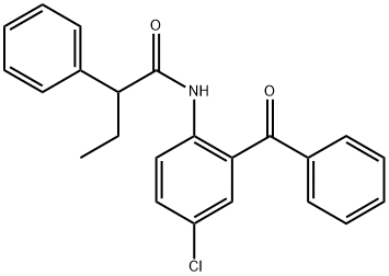 N-(2-benzoyl-4-chlorophenyl)-2-phenylbutanamide Struktur