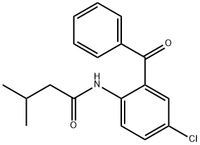 N-(2-benzoyl-4-chlorophenyl)-3-methylbutanamide Structure