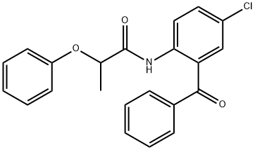 N-(2-benzoyl-4-chlorophenyl)-2-phenoxypropanamide 结构式