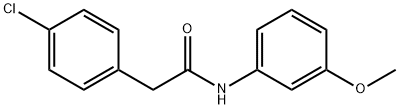 2-(4-chlorophenyl)-N-(3-methoxyphenyl)acetamide 化学構造式