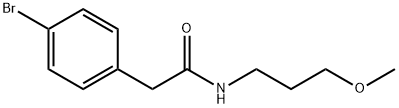 2-(4-bromophenyl)-N-(3-methoxypropyl)acetamide Struktur