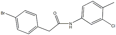 2-(4-bromophenyl)-N-(3-chloro-4-methylphenyl)acetamide Struktur