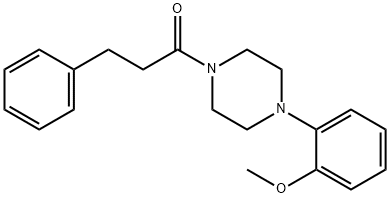 1-(2-methoxyphenyl)-4-(3-phenylpropanoyl)piperazine Structure