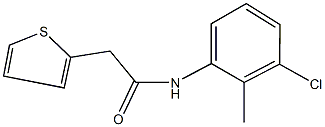 N-(3-chloro-2-methylphenyl)-2-(2-thienyl)acetamide Struktur