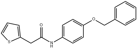 N-[4-(benzyloxy)phenyl]-2-(2-thienyl)acetamide Struktur