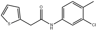 N-(3-chloro-4-methylphenyl)-2-(2-thienyl)acetamide Struktur