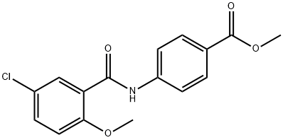 methyl 4-[(5-chloro-2-methoxybenzoyl)amino]benzoate 结构式