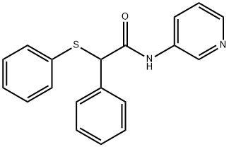 2-phenyl-2-(phenylsulfanyl)-N-(3-pyridinyl)acetamide 化学構造式
