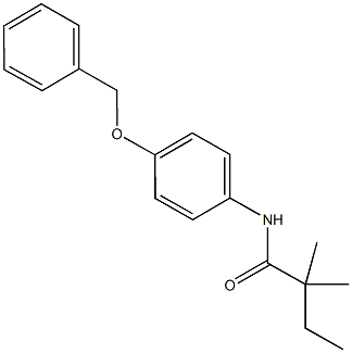 N-[4-(benzyloxy)phenyl]-2,2-dimethylbutanamide Struktur