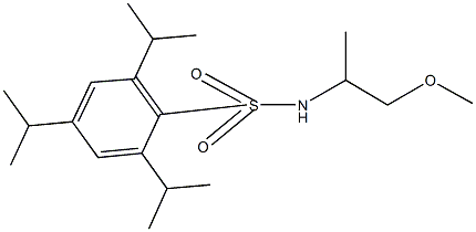 2,4,6-triisopropyl-N-(2-methoxy-1-methylethyl)benzenesulfonamide 化学構造式