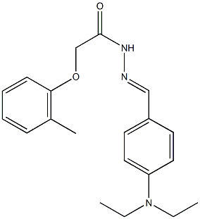 N'-[4-(diethylamino)benzylidene]-2-(2-methylphenoxy)acetohydrazide 化学構造式