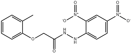 N'-{2,4-bisnitrophenyl}-2-(2-methylphenoxy)acetohydrazide 结构式