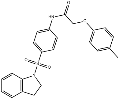 N-[4-(2,3-dihydro-1H-indol-1-ylsulfonyl)phenyl]-2-(4-methylphenoxy)acetamide|