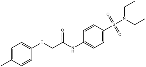 N-{4-[(diethylamino)sulfonyl]phenyl}-2-(4-methylphenoxy)acetamide,349473-95-6,结构式