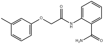 2-{[(3-methylphenoxy)acetyl]amino}benzamide 化学構造式