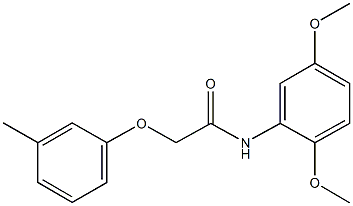 N-(2,5-dimethoxyphenyl)-2-(3-methylphenoxy)acetamide,349474-19-7,结构式