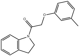 1-[(3-methylphenoxy)acetyl]indoline Structure
