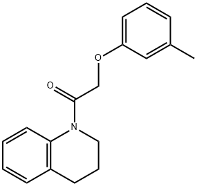 1-[(3-methylphenoxy)acetyl]-1,2,3,4-tetrahydroquinoline,349474-29-9,结构式