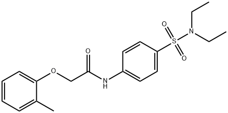 N-{4-[(diethylamino)sulfonyl]phenyl}-2-(2-methylphenoxy)acetamide 结构式