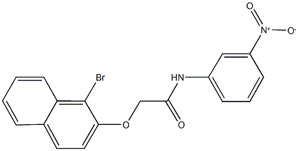 2-[(1-bromo-2-naphthyl)oxy]-N-{3-nitrophenyl}acetamide,349474-96-0,结构式