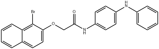 N-(4-anilinophenyl)-2-[(1-bromo-2-naphthyl)oxy]acetamide 结构式