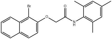 2-[(1-bromo-2-naphthyl)oxy]-N-mesitylacetamide,349475-09-8,结构式