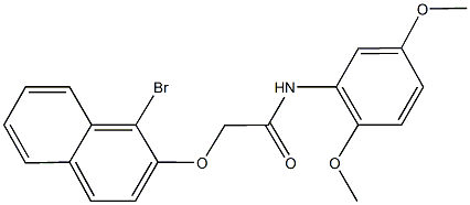 2-[(1-bromo-2-naphthyl)oxy]-N-(2,5-dimethoxyphenyl)acetamide Structure