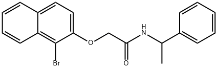 2-[(1-bromo-2-naphthyl)oxy]-N-(1-phenylethyl)acetamide Structure